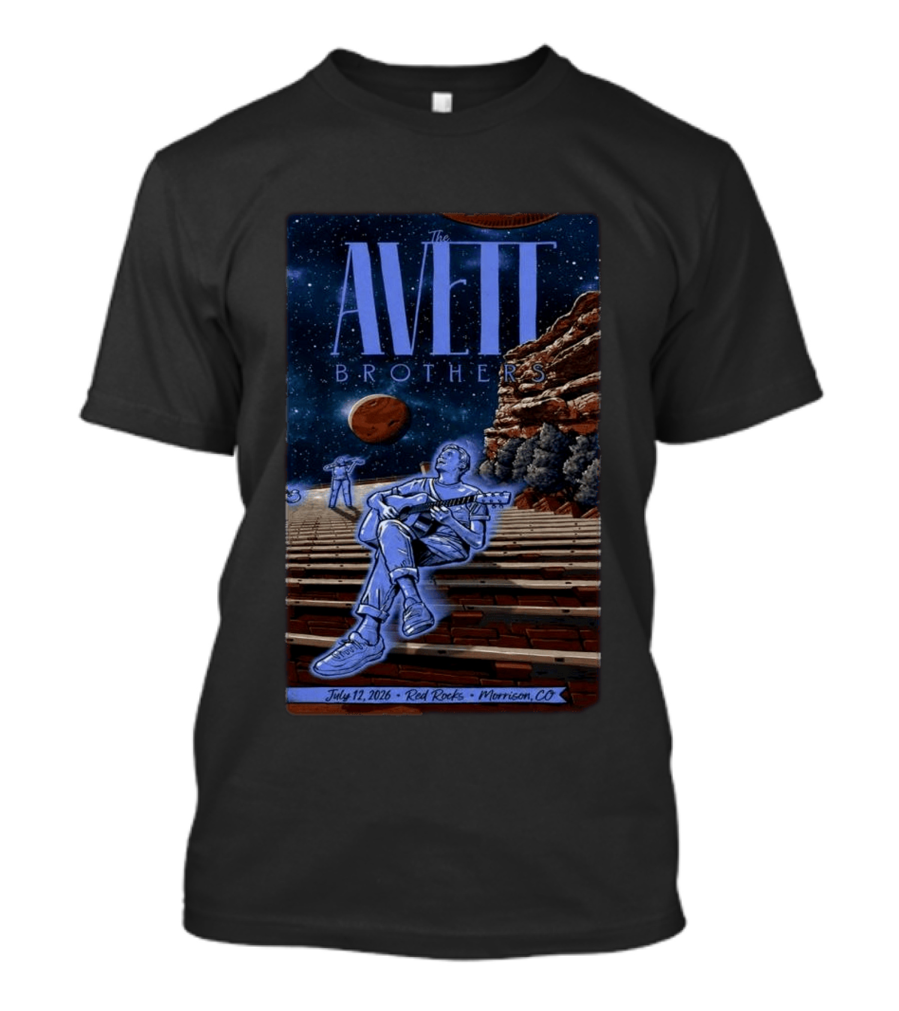 The Avett Brothers Red Rocks July 12 2026 Morrison CO Concert T-Shirt