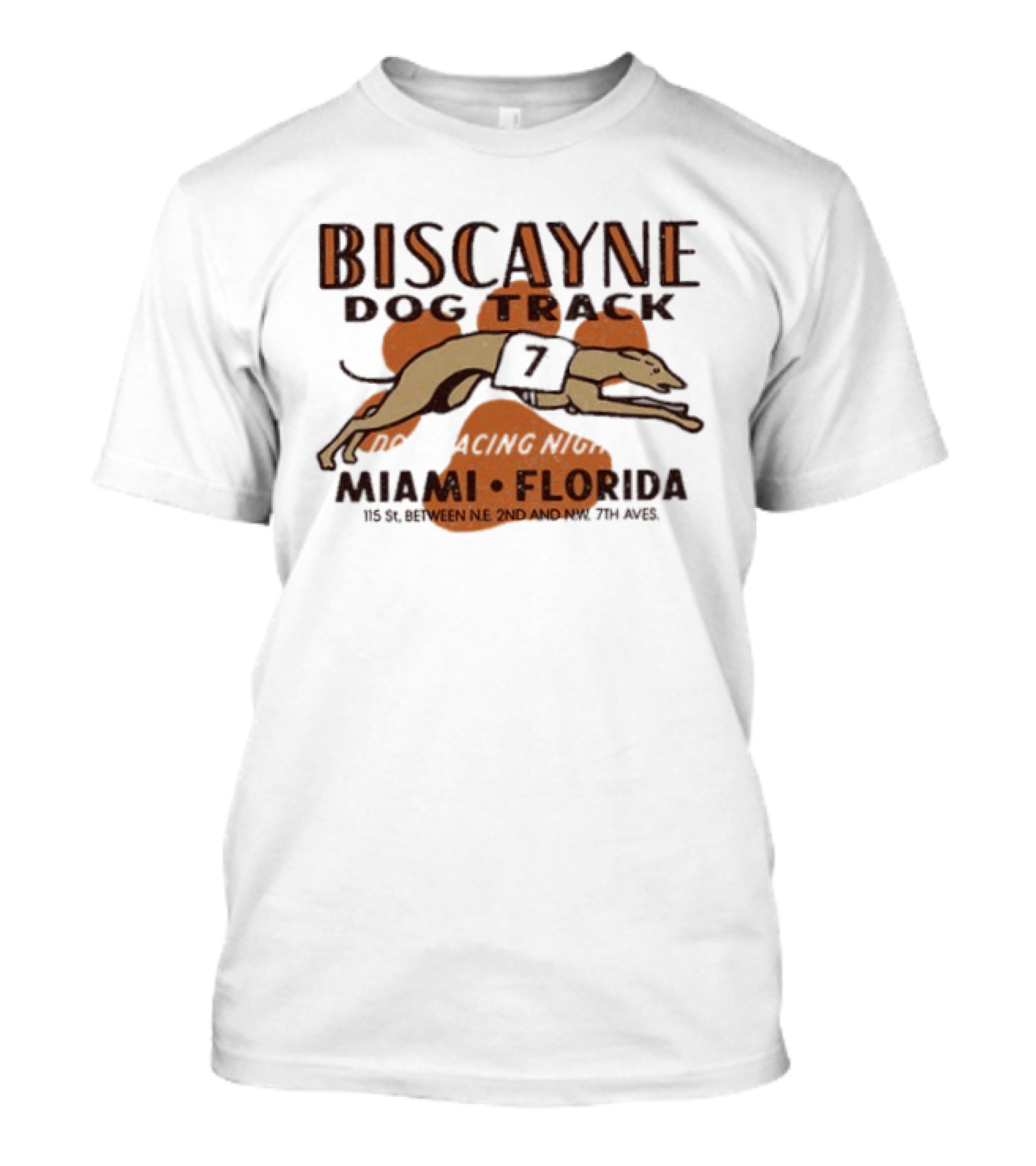 Biscayne Dog Track Miami Florida Greyhound Racing Between NE 2nd And Ave 79th T-Shirt