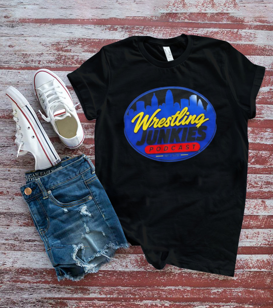 Wrestling Junkies Podcast Est 2023 Skyline T-Shirt