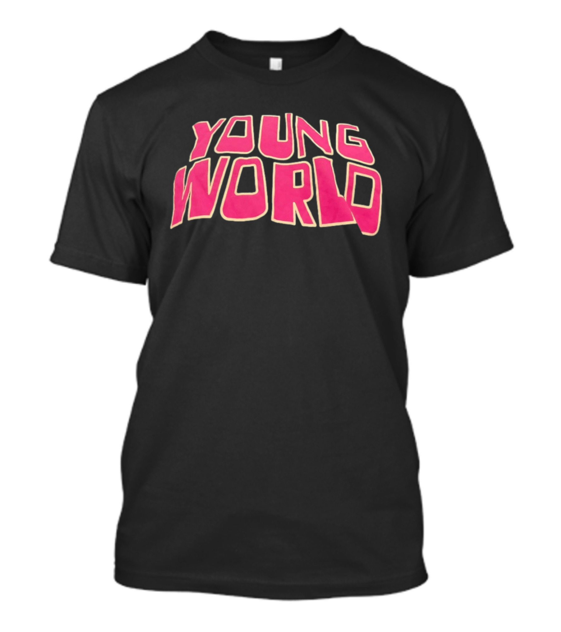 Young World Streetwear Pink Bold Text Fashion T-Shirt