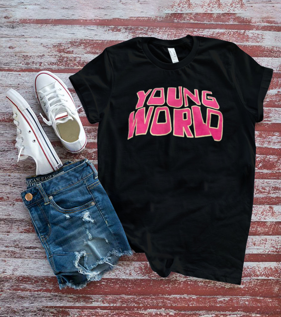 Young World Streetwear Pink Bold Text Fashion T-Shirt