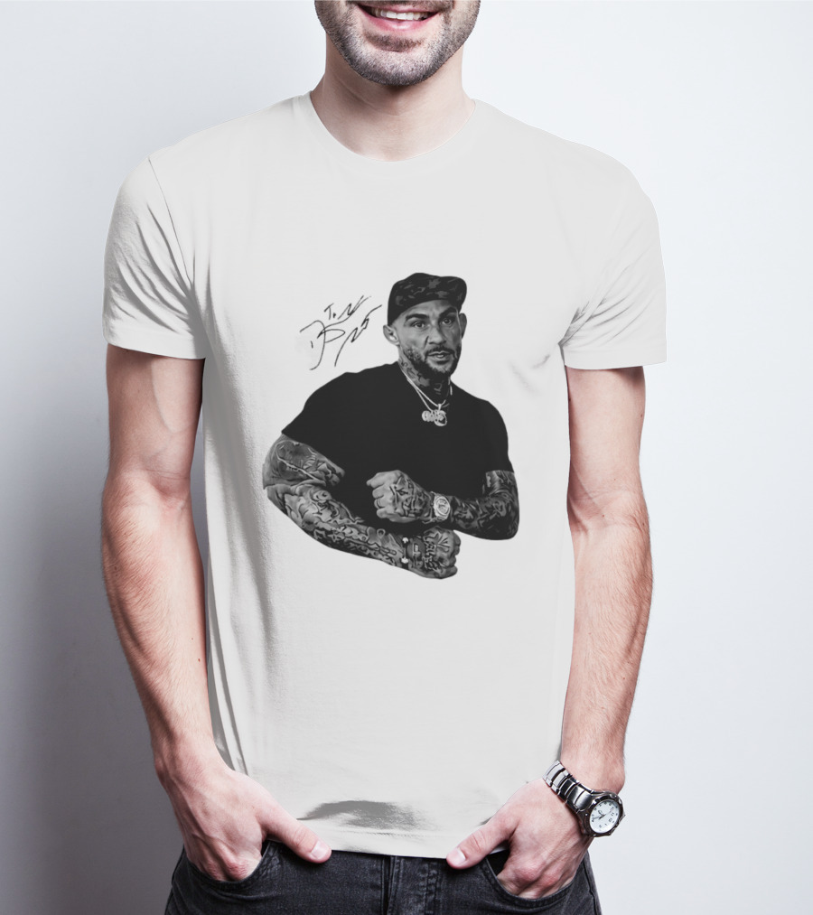 Dustin Poirier The Diamond UFC Tattooed Fighter Black Cap T-Shirt