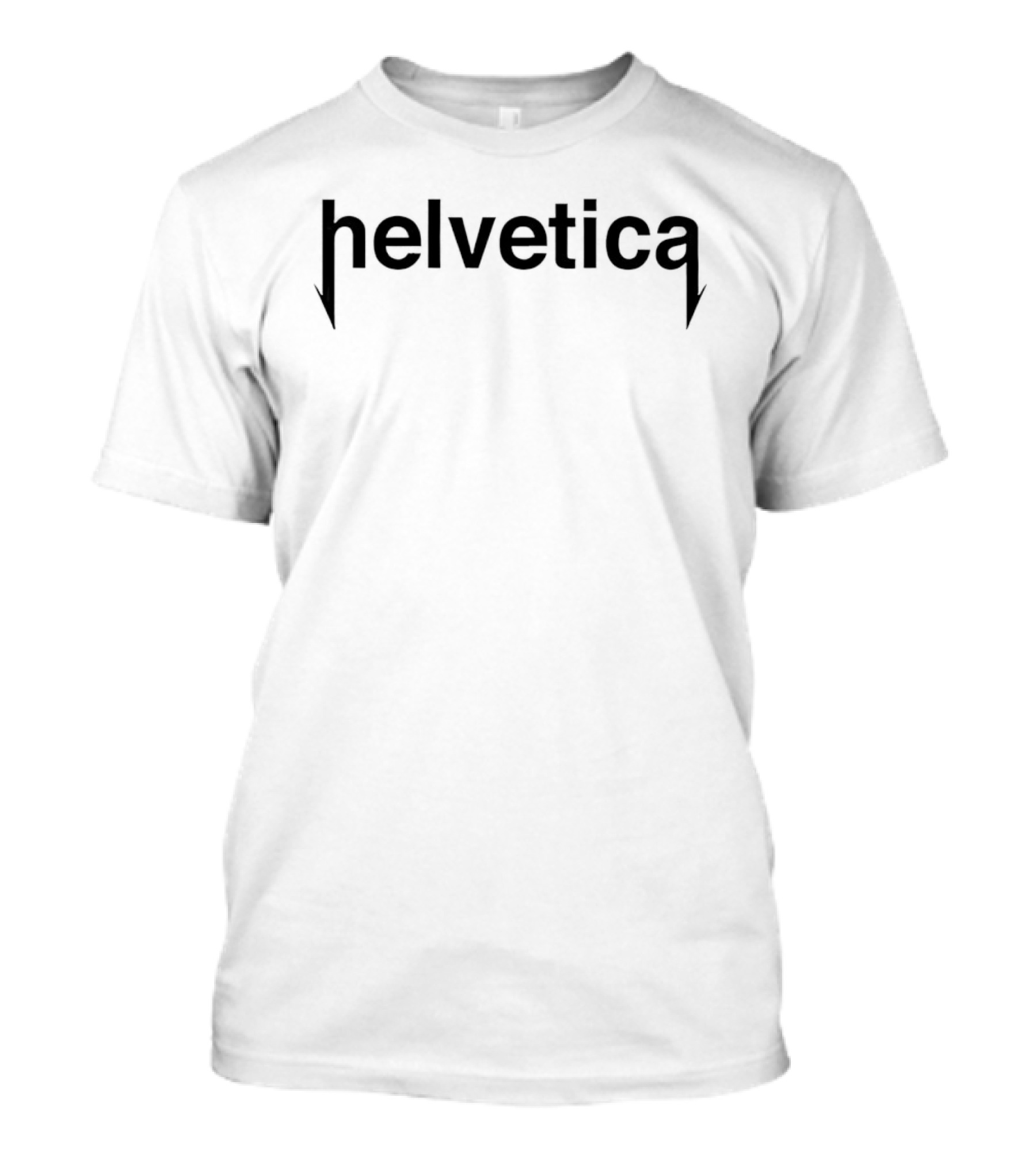 Helvetica Metal Font T-Shirt
