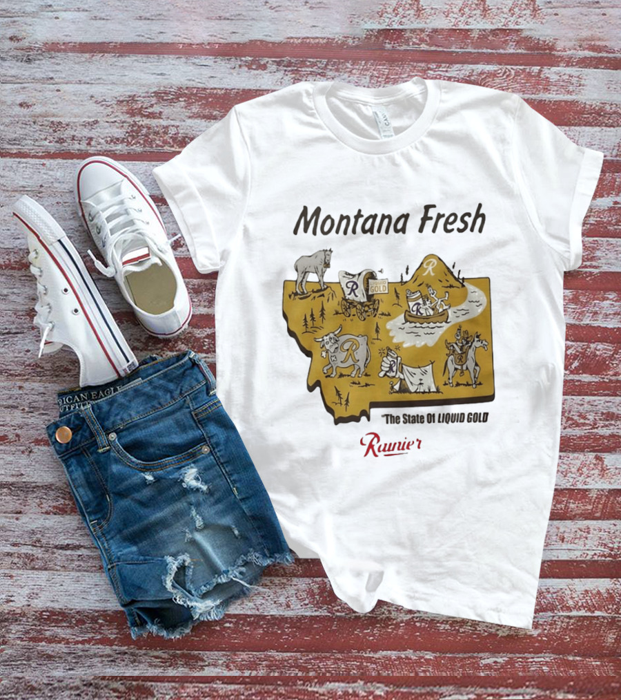 Rainier Montana Fresh The State Of Liquid Gold Liquid Gold T-Shirt