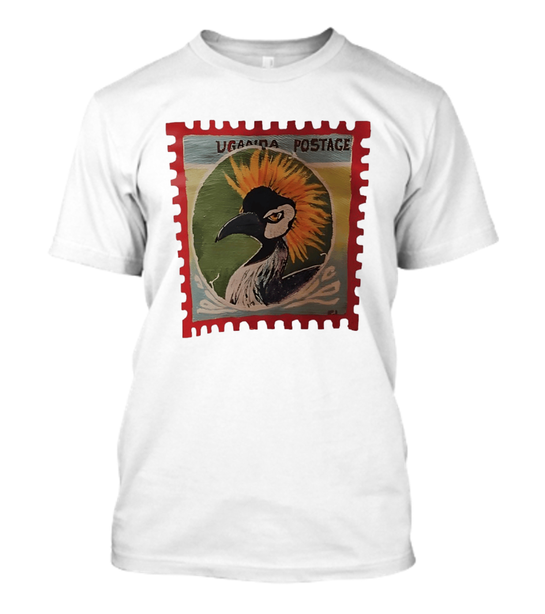 Uganda Postage Stamp Grey Crowned Crane T-Shirt