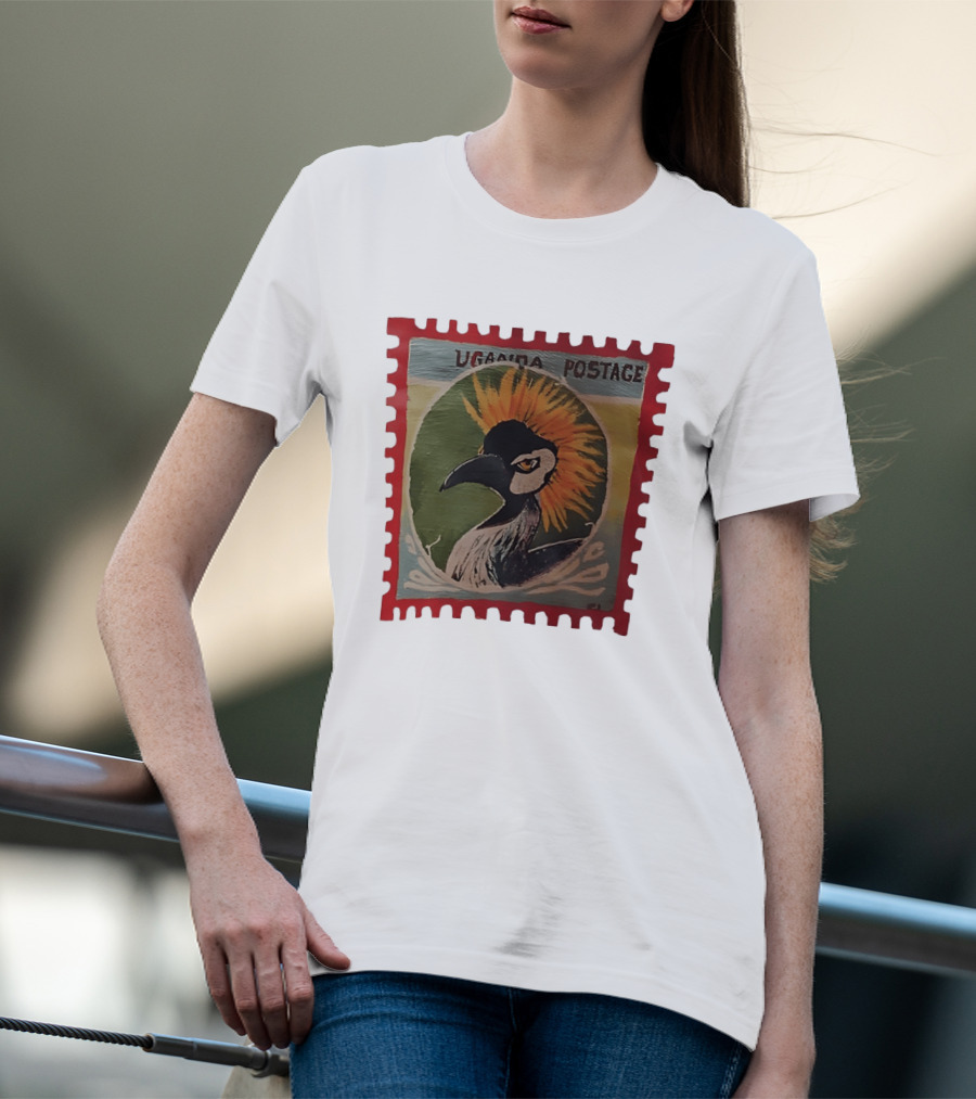 Uganda Postage Stamp Grey Crowned Crane T-Shirt