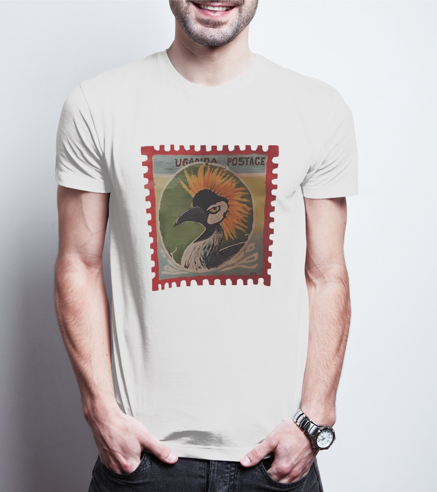 Uganda Postage Stamp Grey Crowned Crane T-Shirt