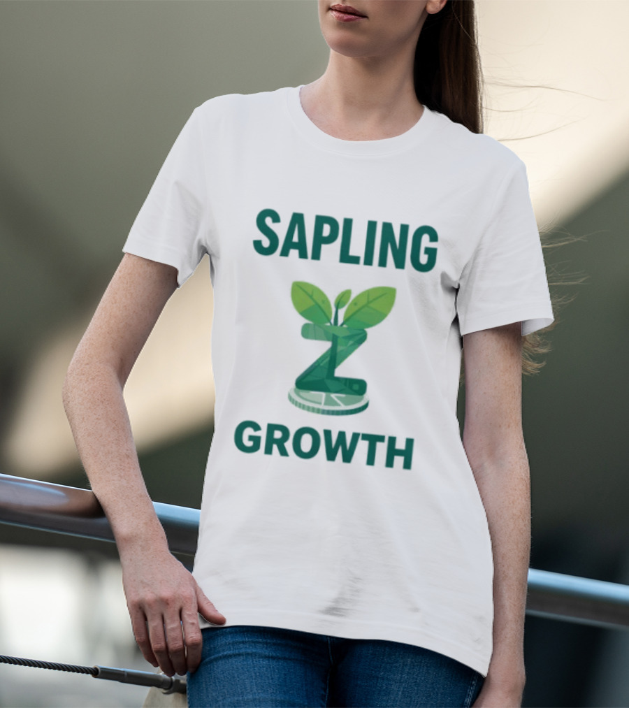 Sapling Growth Z Coin Zcash Crypto Leaf T-Shirt