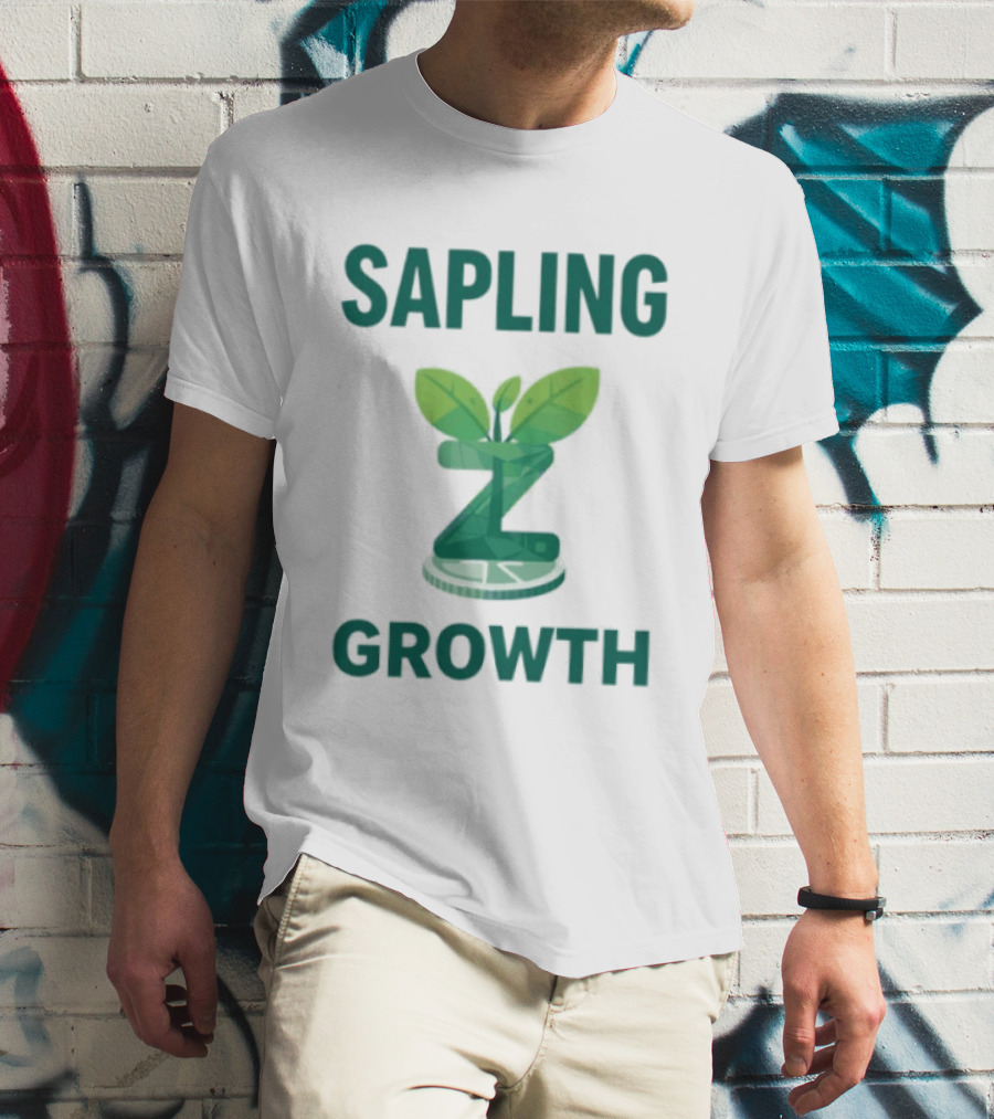 Sapling Growth Z Coin Zcash Crypto Leaf T-Shirt