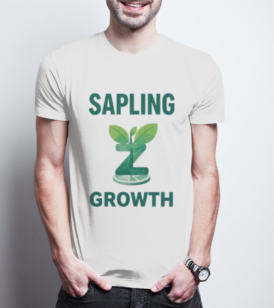 Sapling Growth Z Coin Zcash Crypto Leaf T-Shirt