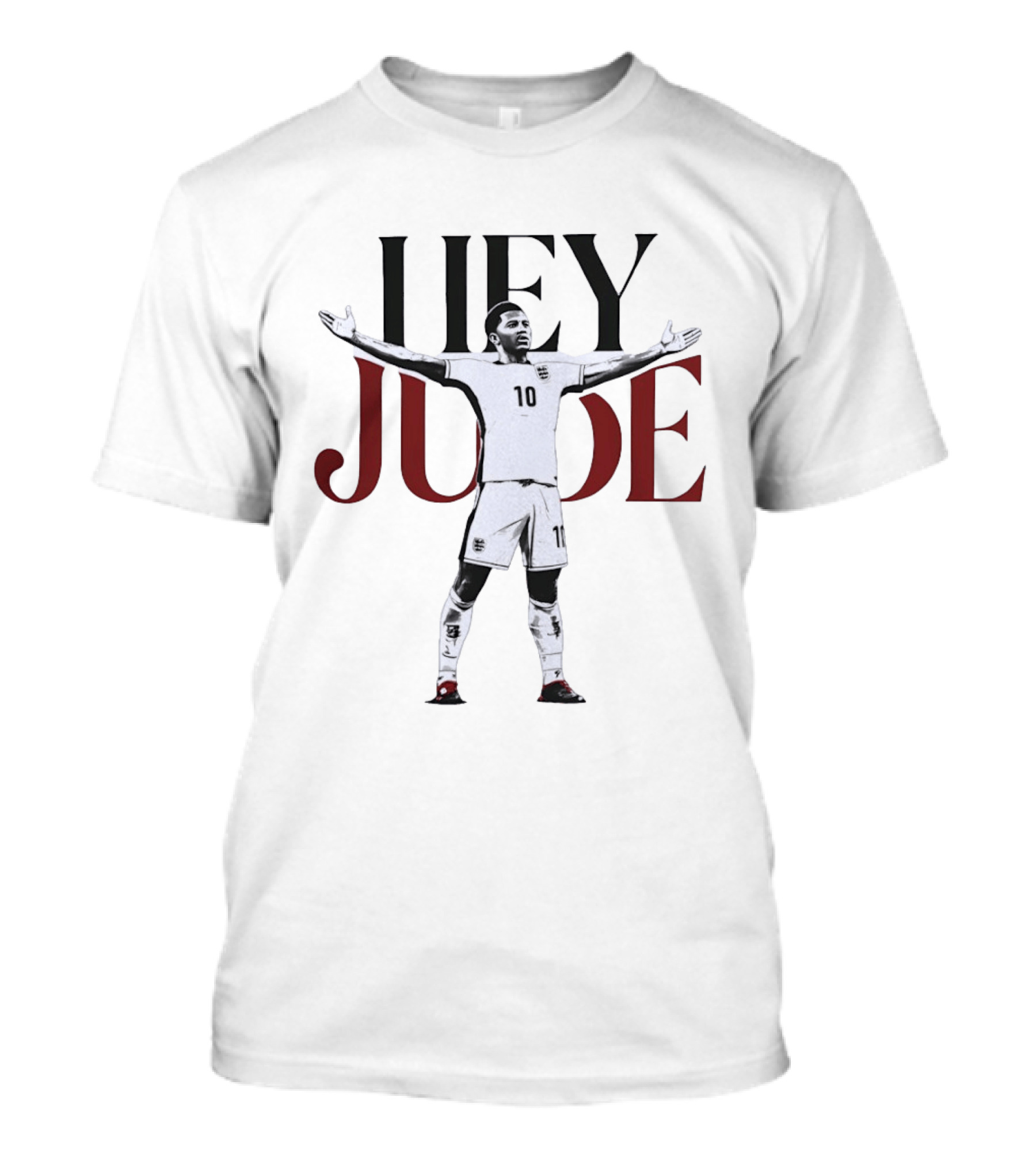Hey Jude 10 England Three Lions Football Player Celebration T-Shirt