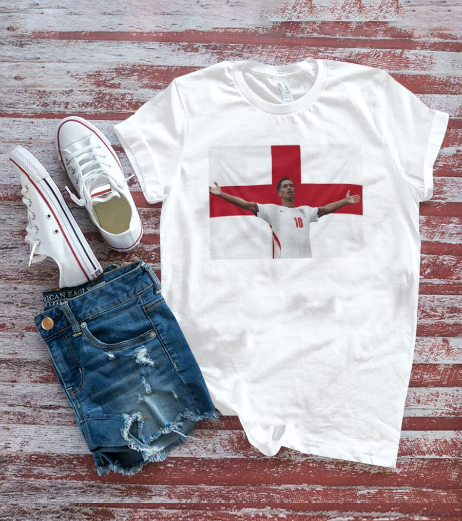 Jude Bellingham England Number 10 St George's Cross Flag T-Shirt