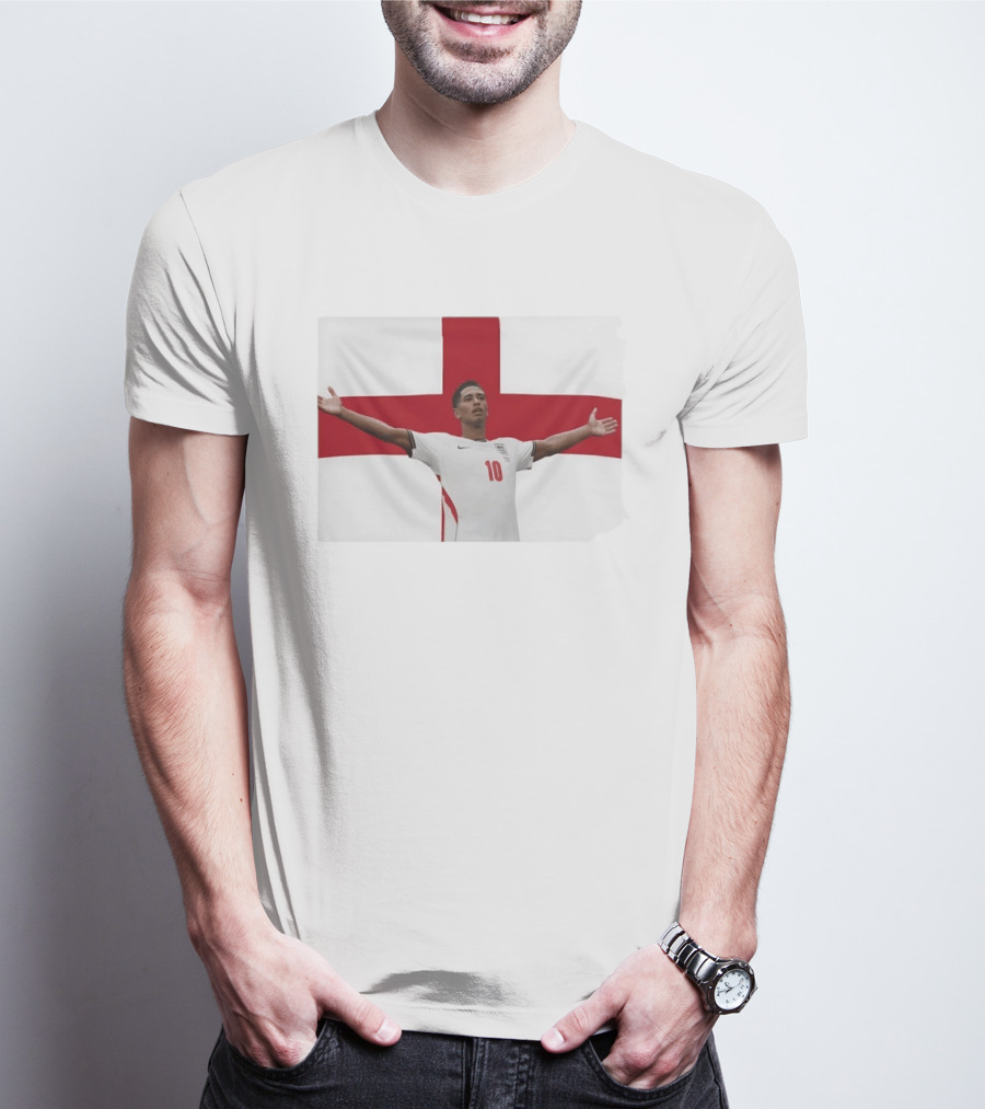 Jude Bellingham England Number 10 St George's Cross Flag T-Shirt
