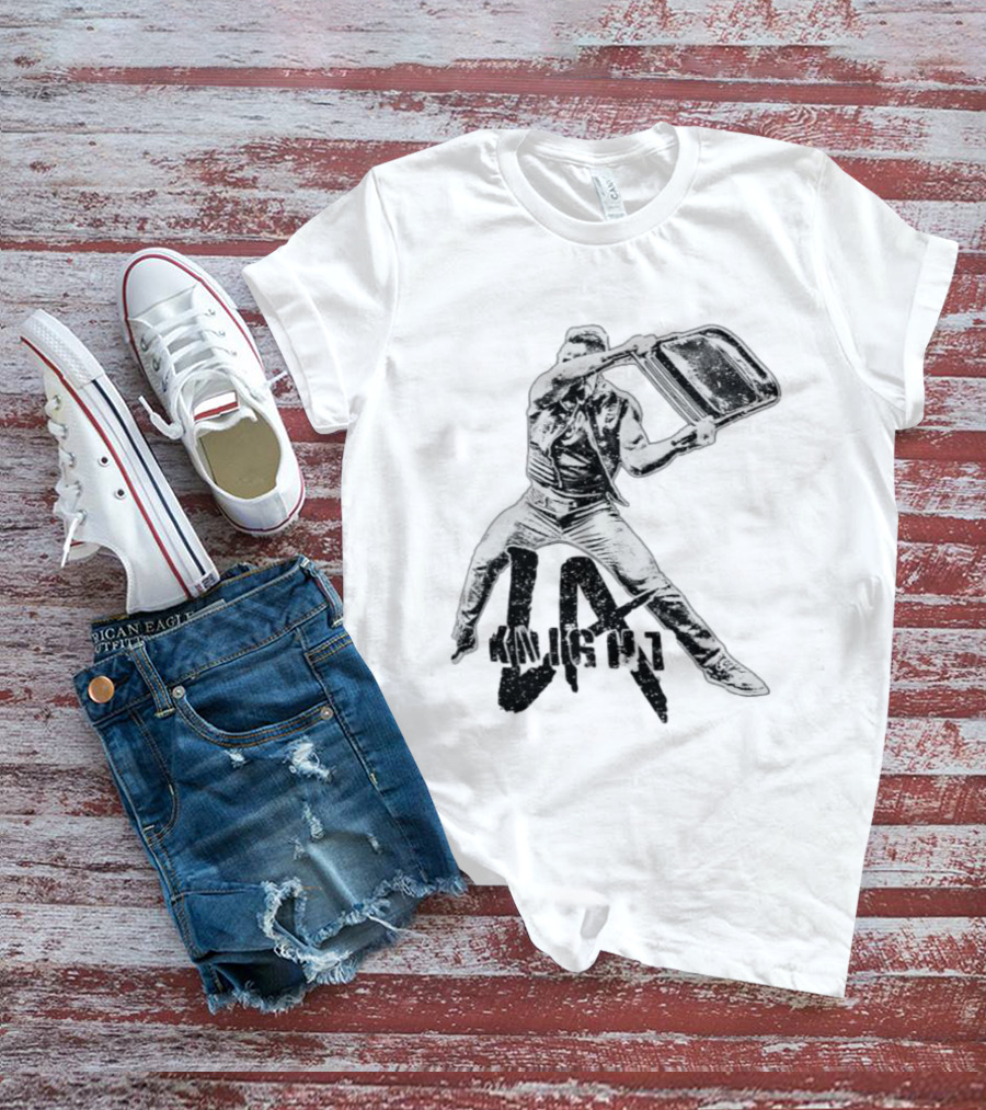 LA Knight Folding Chair Action Pose T-Shirt