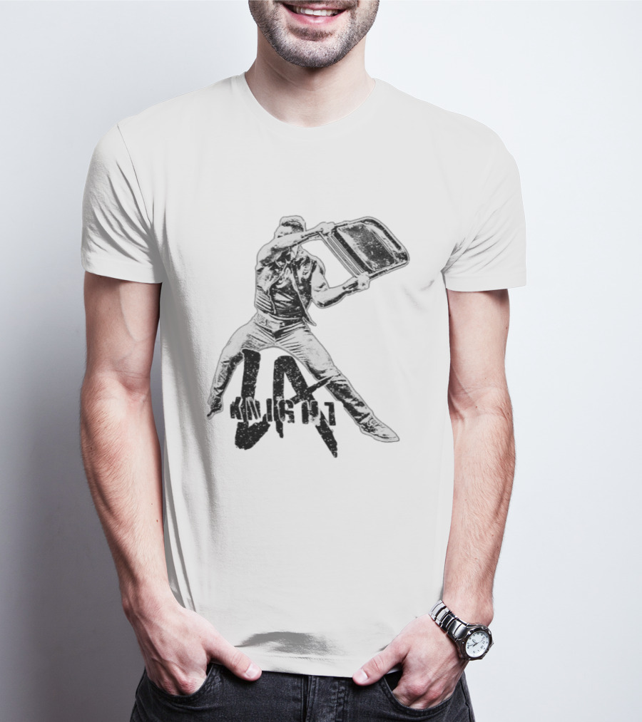 LA Knight Folding Chair Action Pose T-Shirt