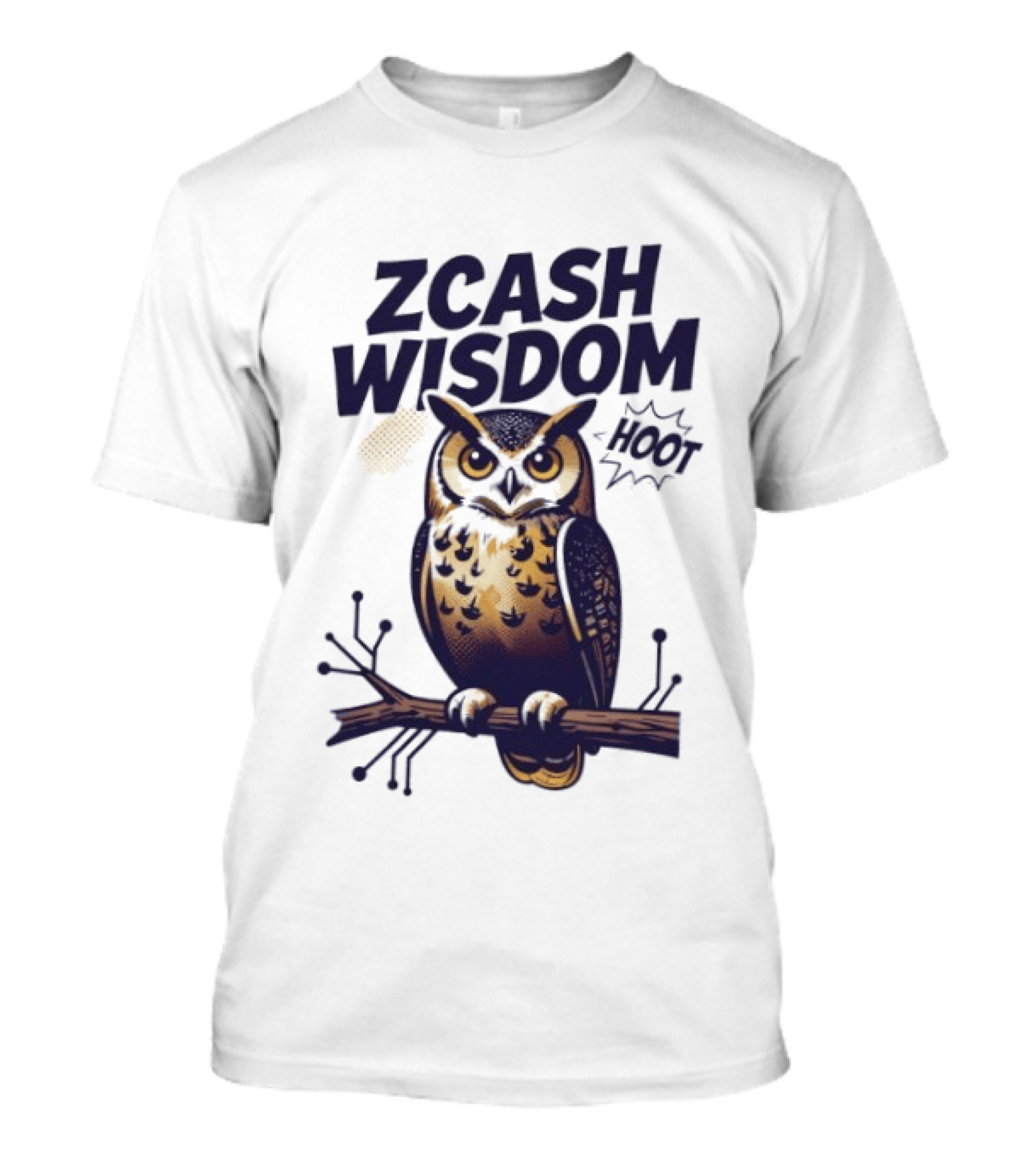 Zcash Wisdom Owl Hoot Cryptocurrency Insight T-Shirt