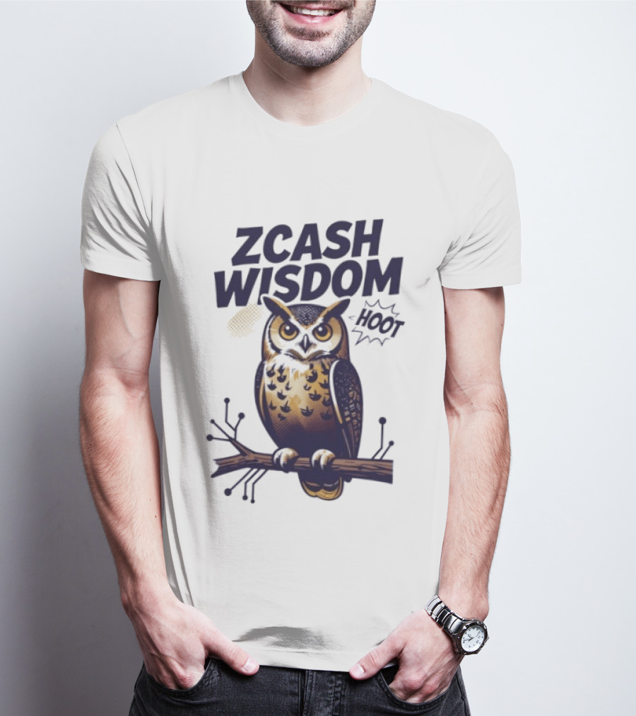 Zcash Wisdom Owl Hoot Cryptocurrency Insight T-Shirt