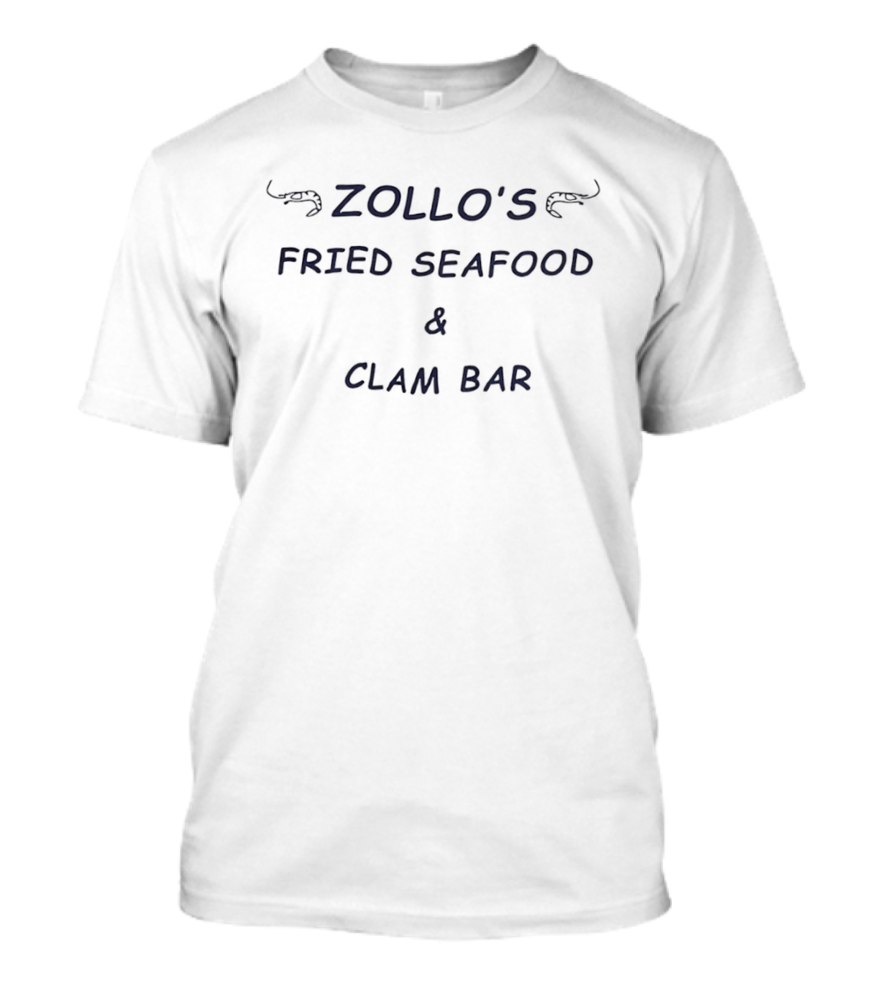 Zollo's Fried Seafood And Clam Bar Retro Style Coastal Cuisine T-Shirt