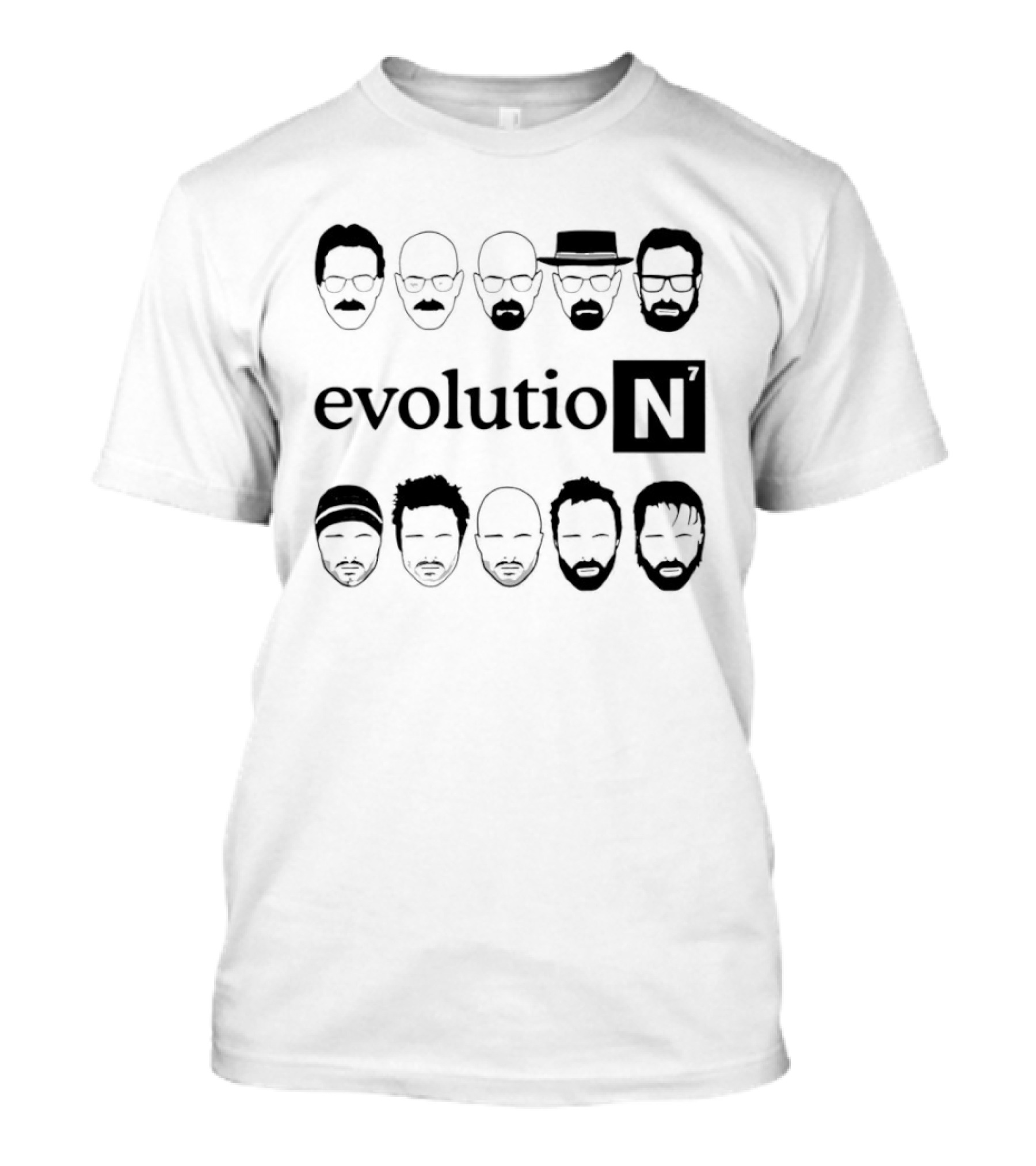 Evolution Walter White Jesse Pinkman Breaking Bad Faces T-Shirt