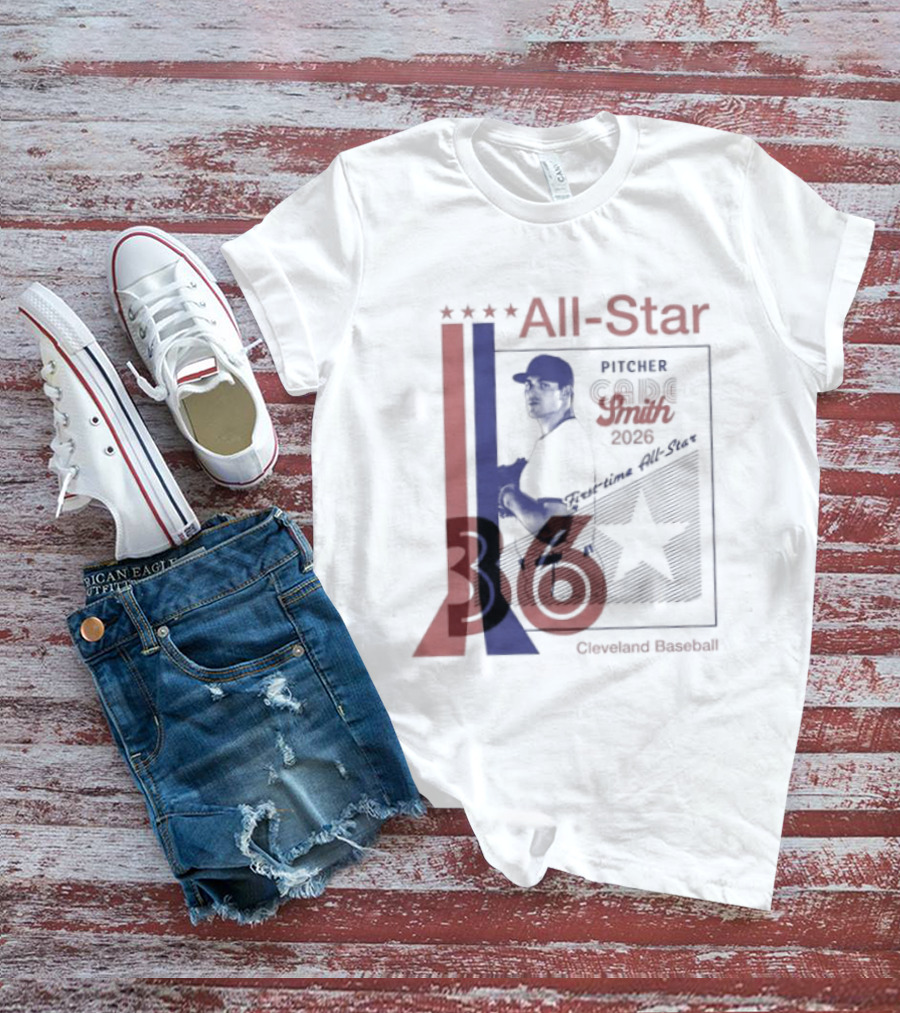 Cade Smith 2026 All Star Pitcher Cleveland Baseball No 36 T-Shirt