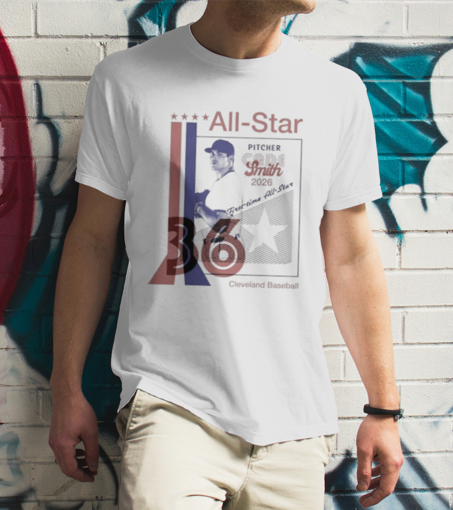 Cade Smith 2026 All Star Pitcher Cleveland Baseball No 36 T-Shirt