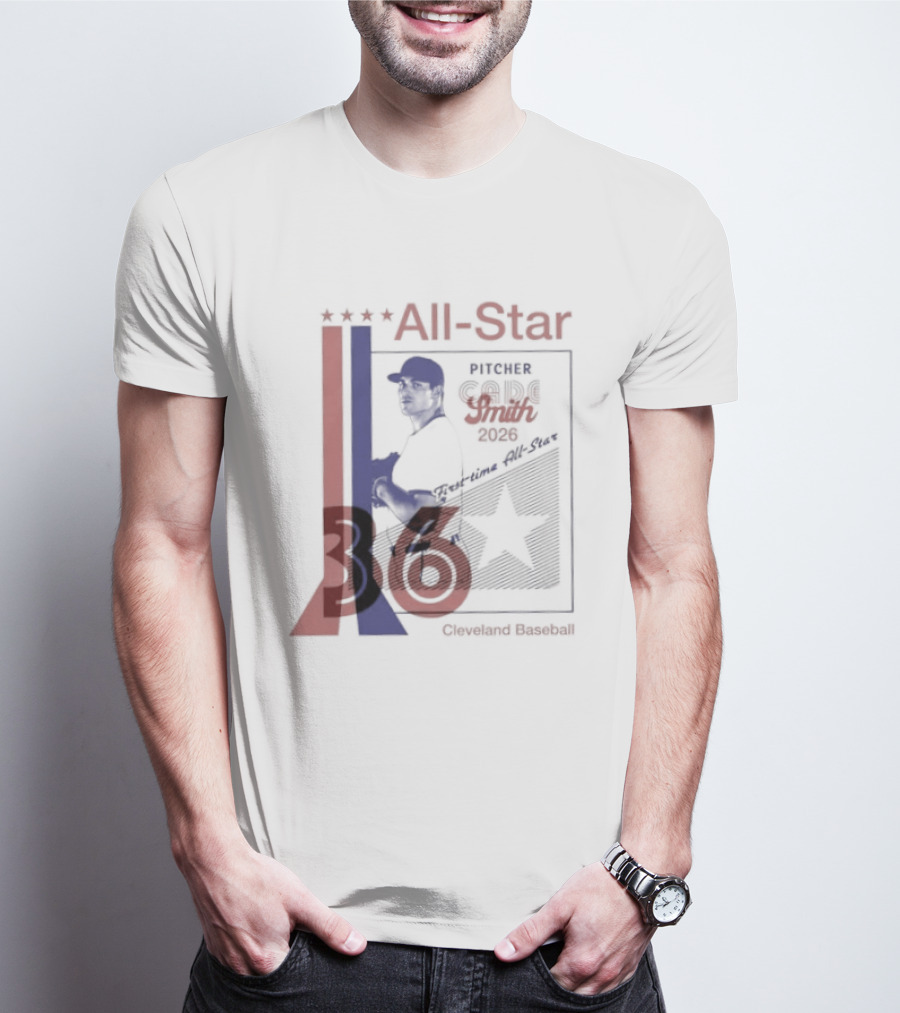 Cade Smith 2026 All Star Pitcher Cleveland Baseball No 36 T-Shirt