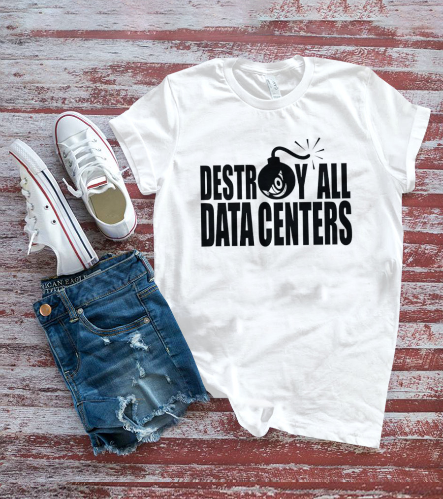 Destroy All Data Centers Tech Humor Bomb Icon Server Room T-Shirt