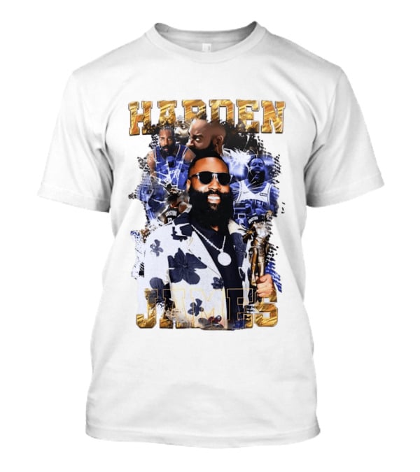 James Harden Houston Rockets NBA Legend Collage T-Shirt