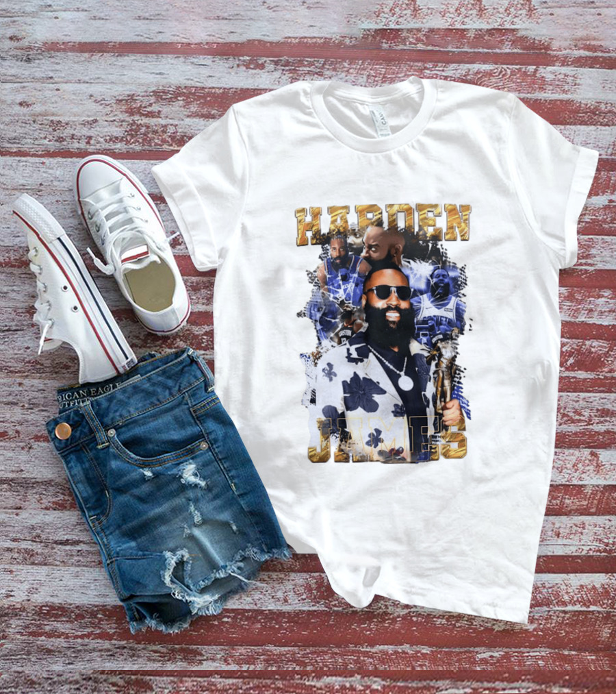 James Harden Houston Rockets NBA Legend Collage T-Shirt
