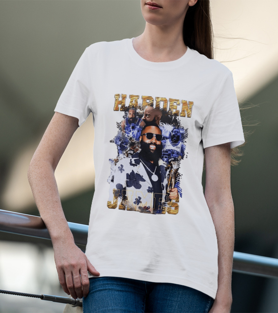 James Harden Houston Rockets NBA Legend Collage T-Shirt