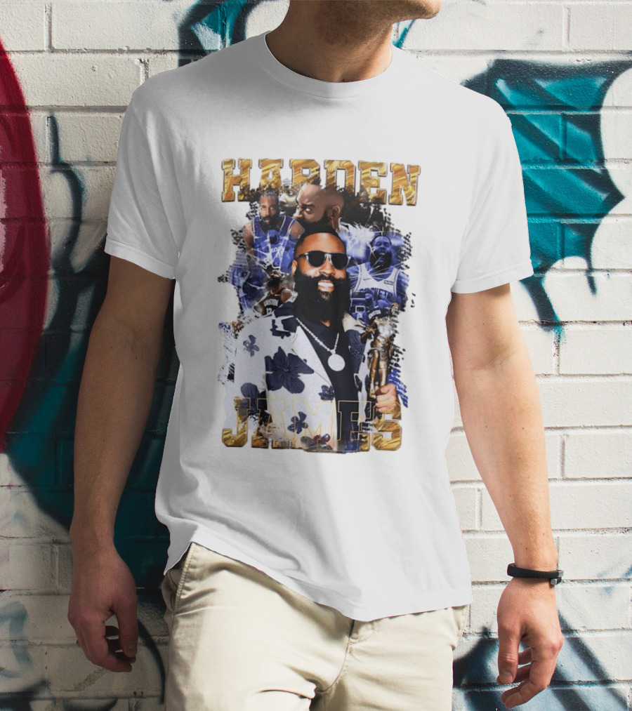 James Harden Houston Rockets NBA Legend Collage T-Shirt