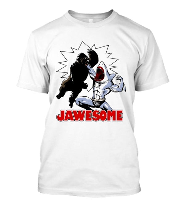 Jawesome Gorilla Vs Shark Battle Showdown T-Shirt