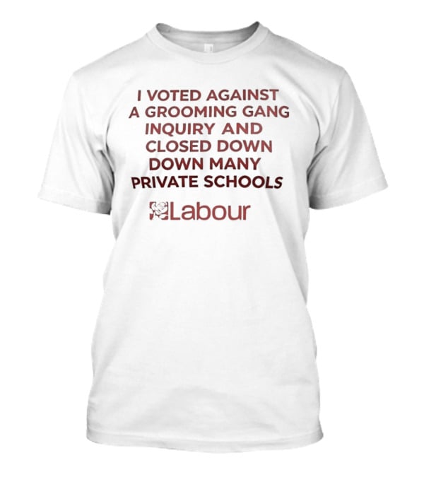 Labour I Voted Against A Grooming Gang Inquiry Closed Down Many Private Schools T-Shirt