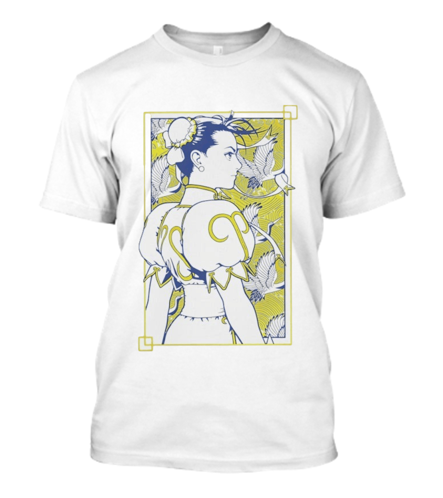 Shinkiro Metallic Chun Li Cranes And Peonies T-Shirt