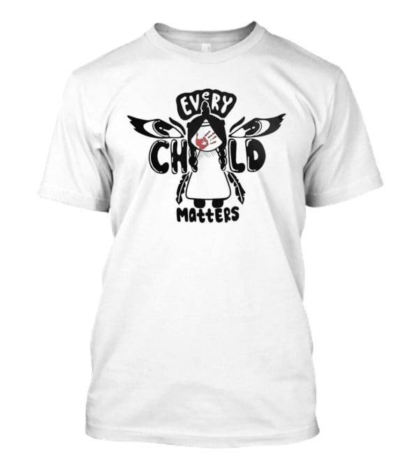 Every Child Matters Indigenous Awareness Red Handprint Wings T-Shirt