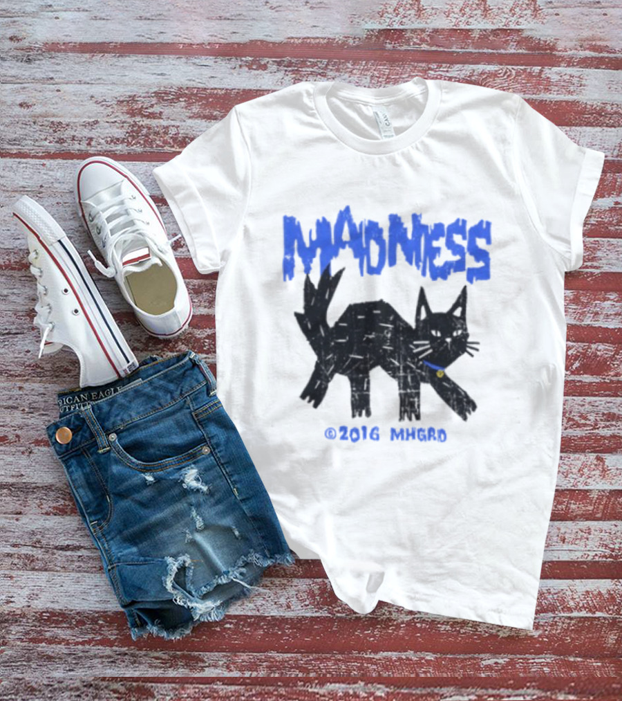 Madness Distressed Black Cat 2016 Madness MHGRD T-Shirt