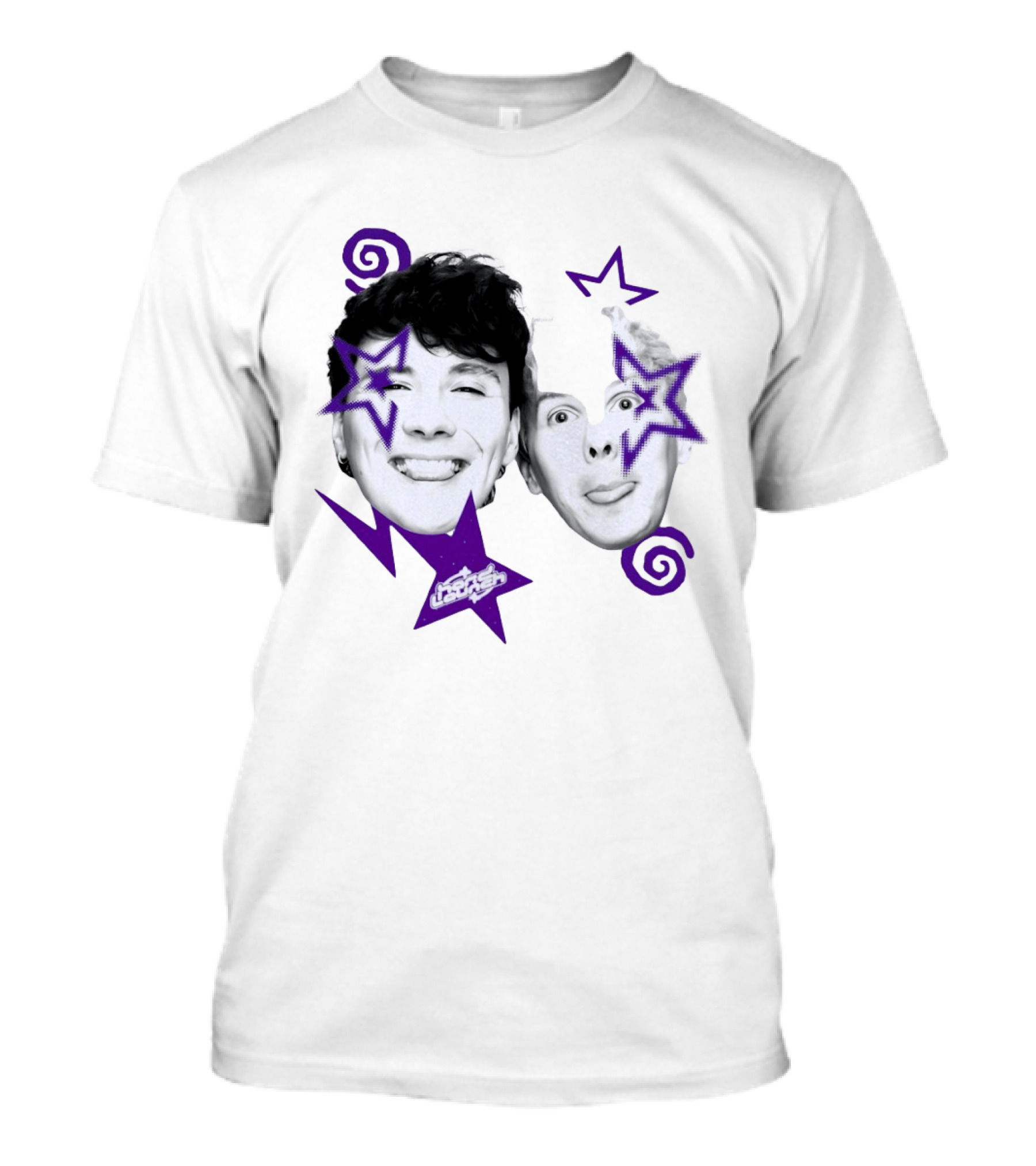 Hard Launch Firstpinof Iconic Faces With Purple Aesthetic Swirls And Stars T-Shirt
