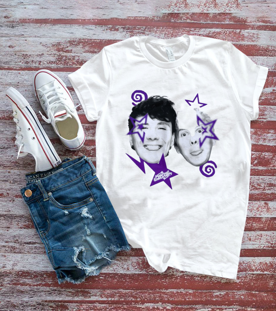 Hard Launch Firstpinof Iconic Faces With Purple Aesthetic Swirls And Stars T-Shirt