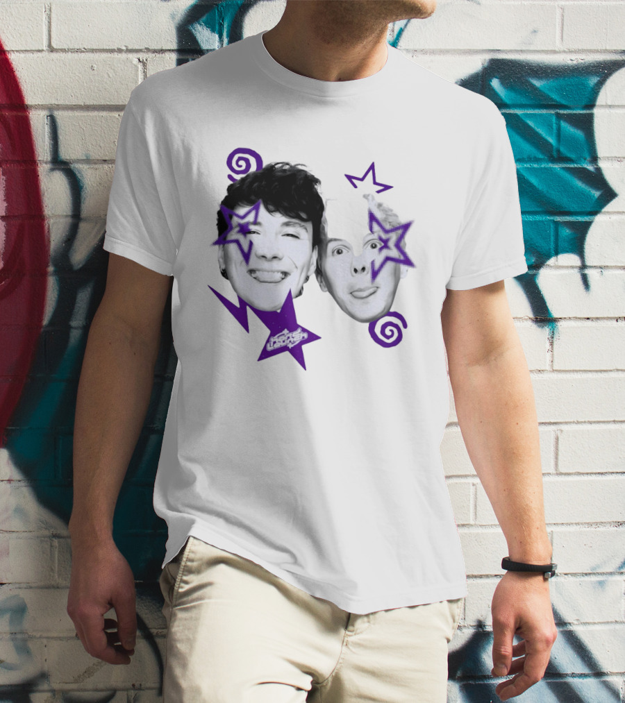 Hard Launch Firstpinof Iconic Faces With Purple Aesthetic Swirls And Stars T-Shirt