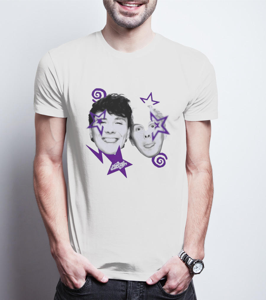 Hard Launch Firstpinof Iconic Faces With Purple Aesthetic Swirls And Stars T-Shirt