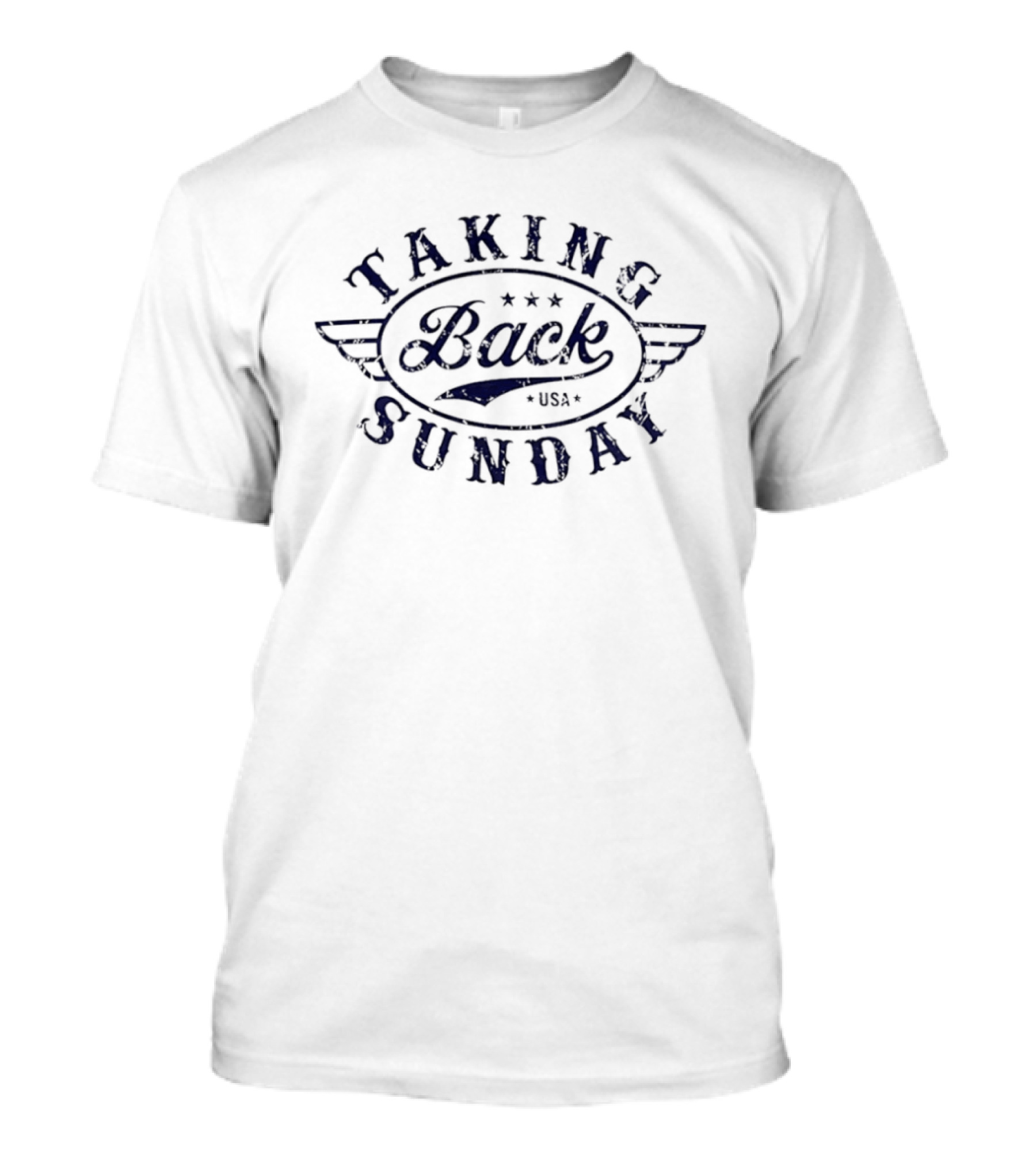 Taking Back Sunday USA Raglan Winged Oval Stars T-Shirt