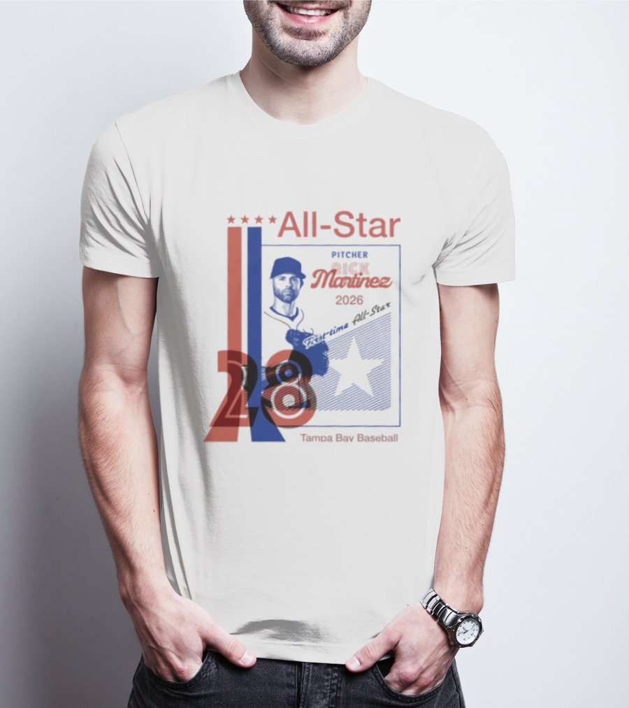Nick Martinez 2026 All Star Pitcher Tampa Bay Baseball T-Shirt