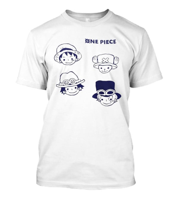 One Piece Luffy Ace Sabo Chopper Characters Manga Anime T-Shirt