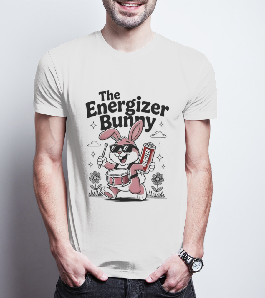 The Energizer Bunny Drumming With Battery T-Shirt