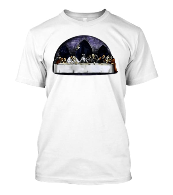 The Last Supper Wizard Hobbits Fellowship Characters Gandalf Table Scene T-Shirt
