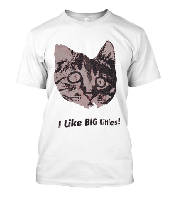 I Like Big Kitties Cat Lover Feline Enthusiast Funny Display T-Shirt