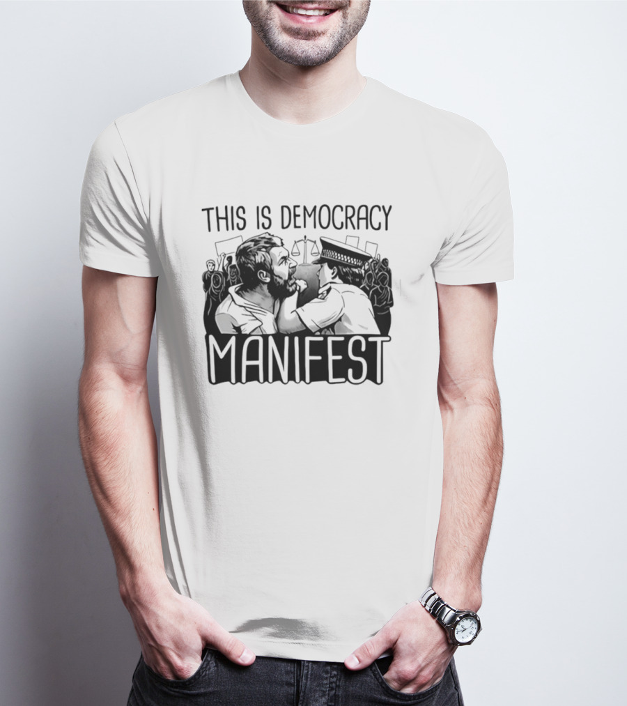This Is Democracy Manifest Iconic Scene Capture T-Shirt