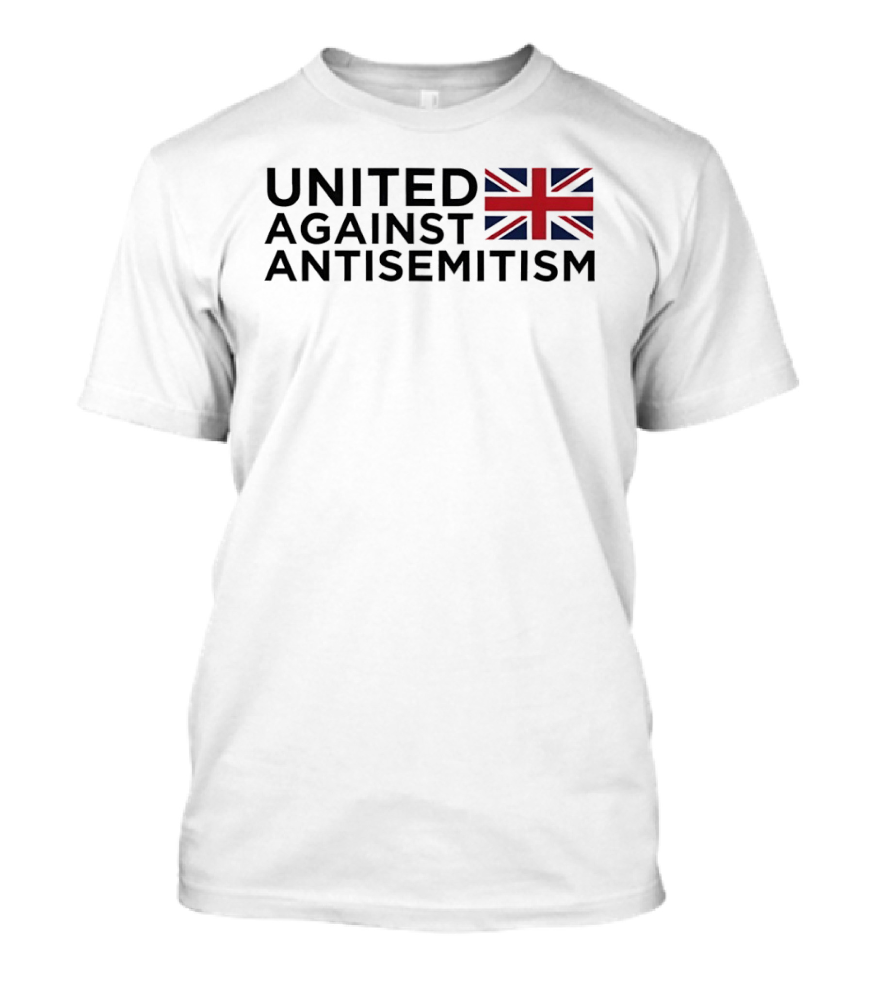 United Against Antisemitism UK Flag Anti Hate T-Shirt