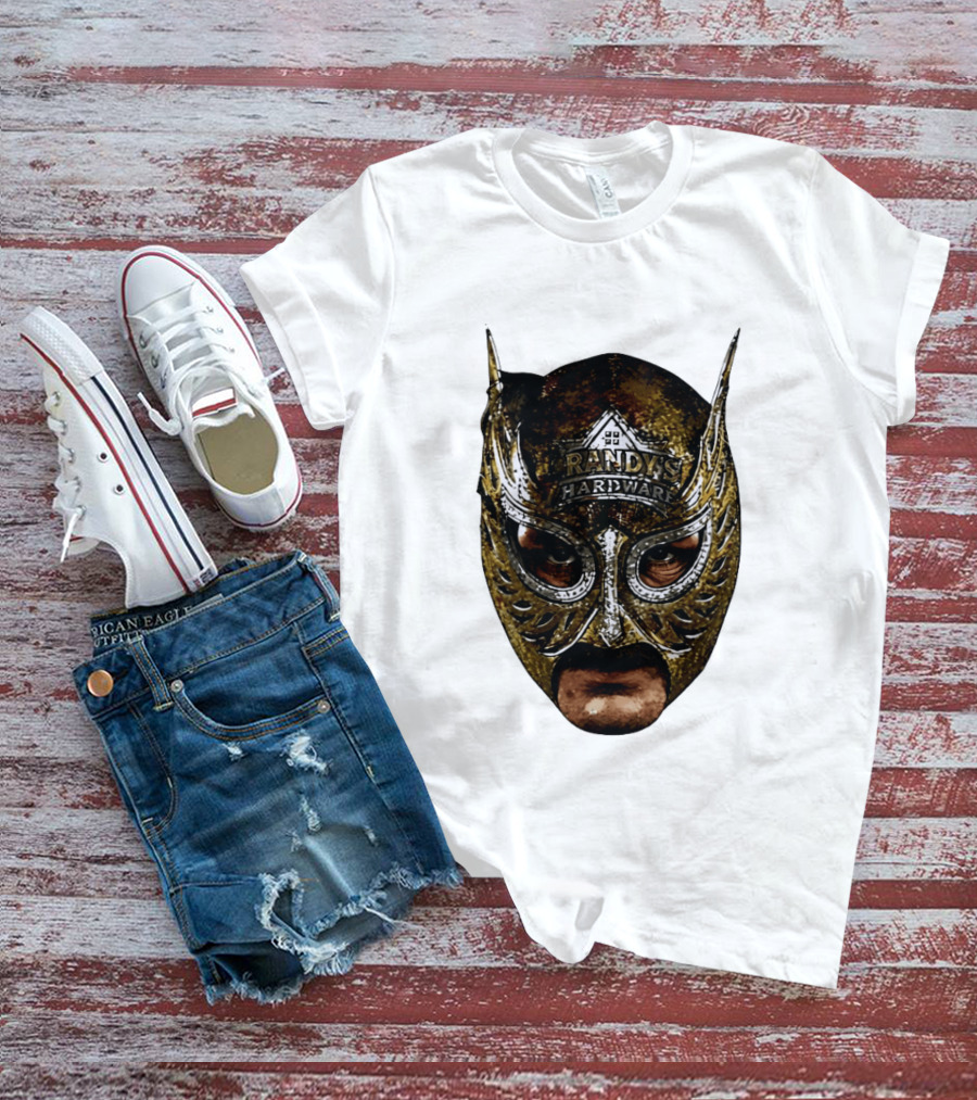 Randy's Hardware Luchador Mask Metallic Gold T-Shirt