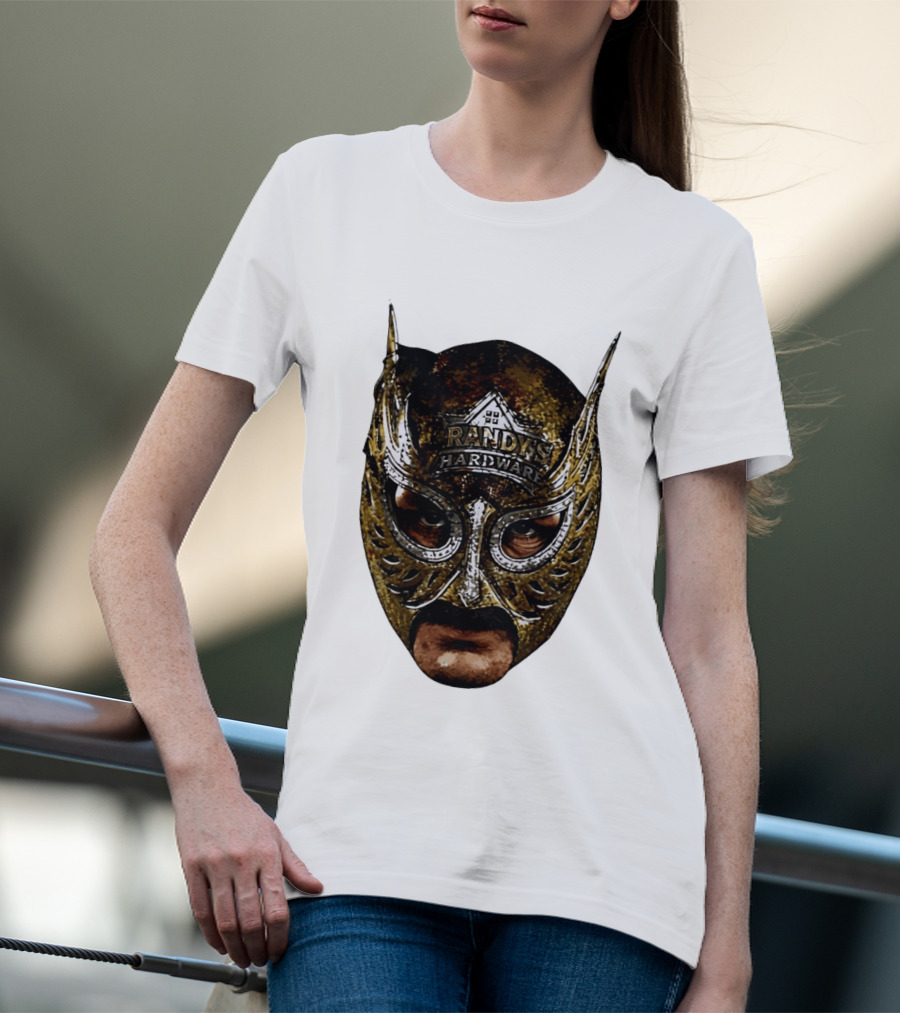 Randy's Hardware Luchador Mask Metallic Gold T-Shirt